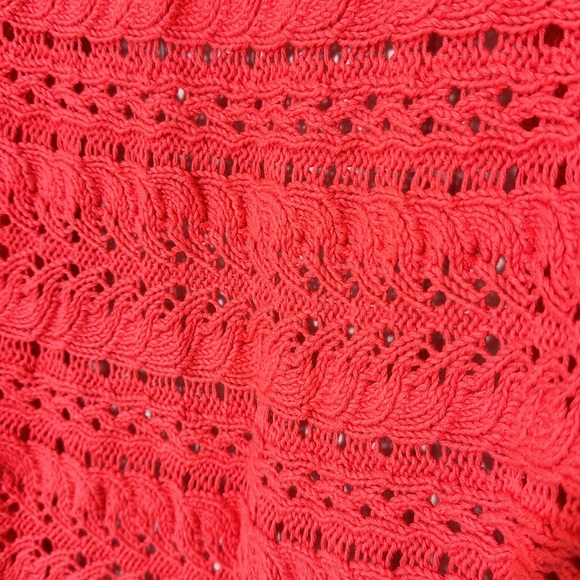 NWT Orange Shrug Style Crochet Cardigan Size Large - Picture 6 of 7